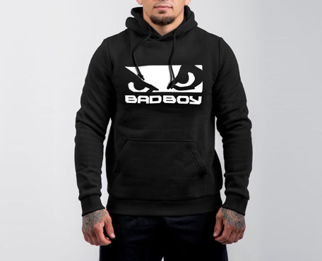 BAD BOY logo classic HOODIE - black